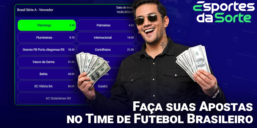 Faça suas apostas no time de futebol brasileiro no Esporte Da Sorte
